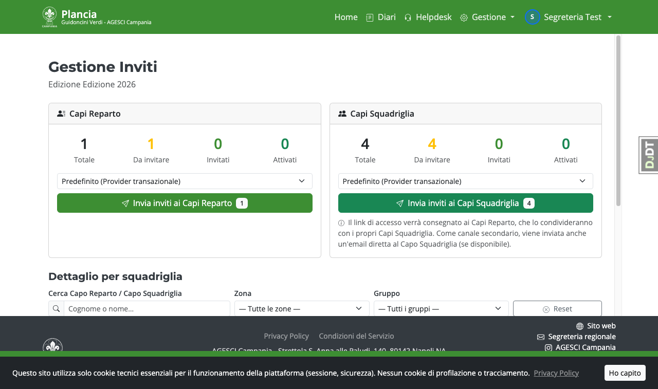 Gestione Inviti